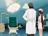 Doc is cruelly examining nurse's vagina